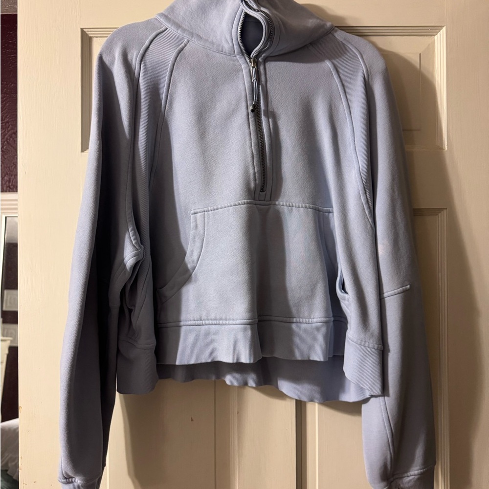 Lululemon Scuba Light Blue Quarter-Zip Hoodie